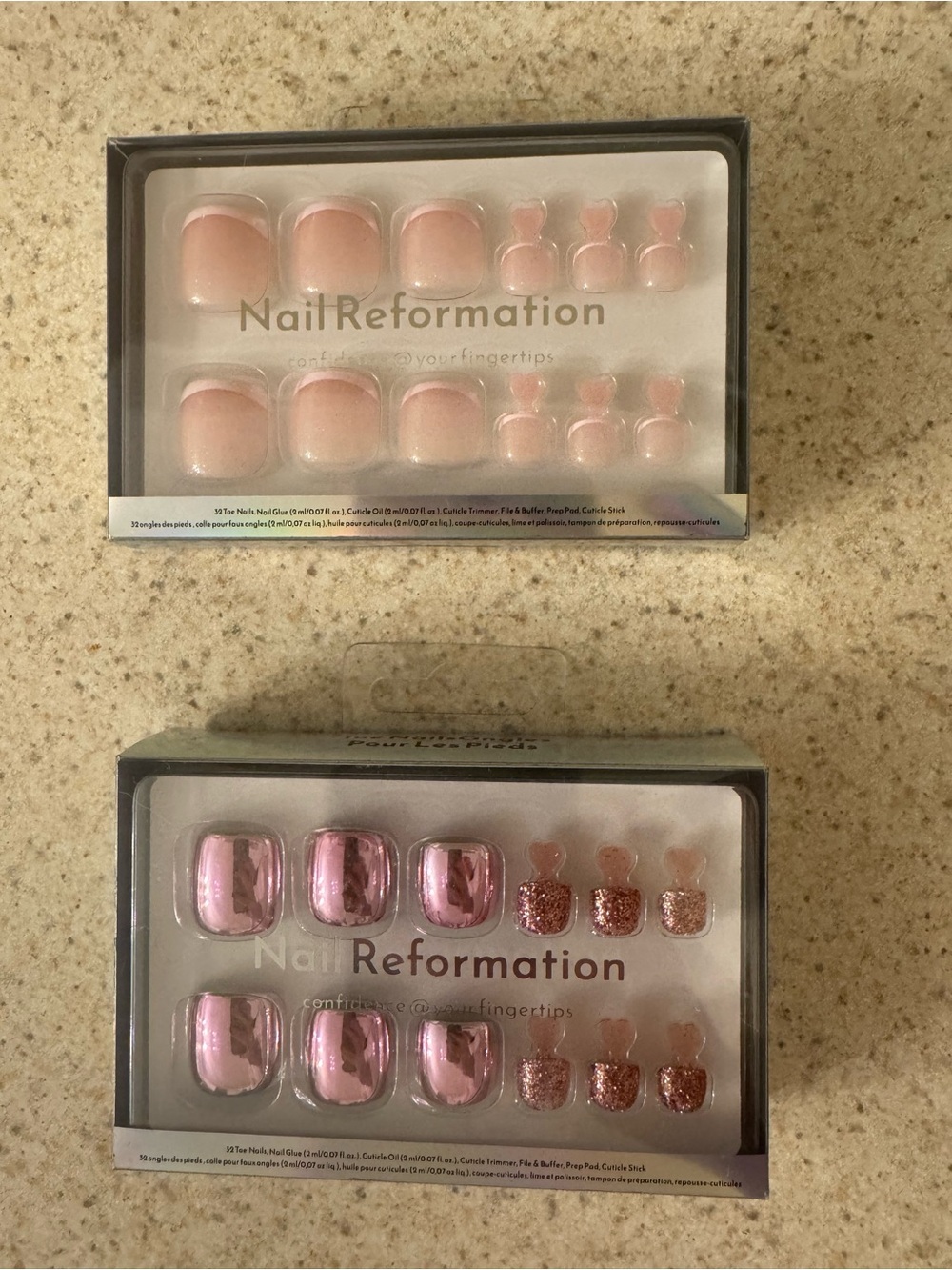 Nail Reformation Press On Toenails - 2 Sets - New in Box